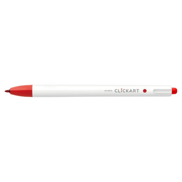 Zebra ClickArt Retractable Marker Pen .6mm Red