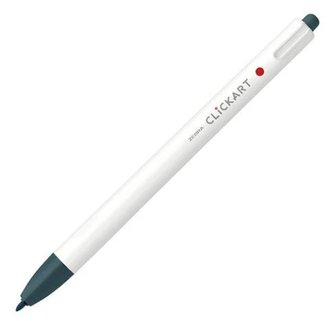 Zebra ClickArt Retractable Marker Pen .6mm Smoky Blue