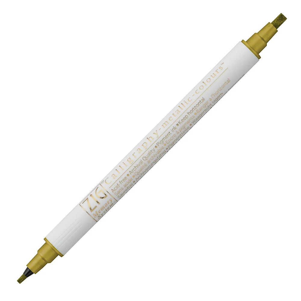 Kuretake ZIG Calligraphy Metallic Markers - Gold
